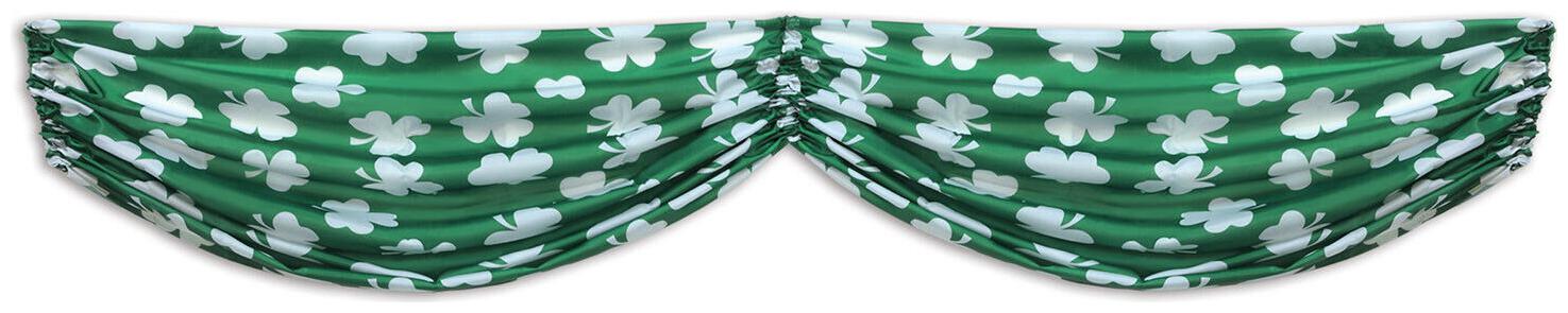 

(6) Shamrocks Fabric Bunting w adjustable drawstrings