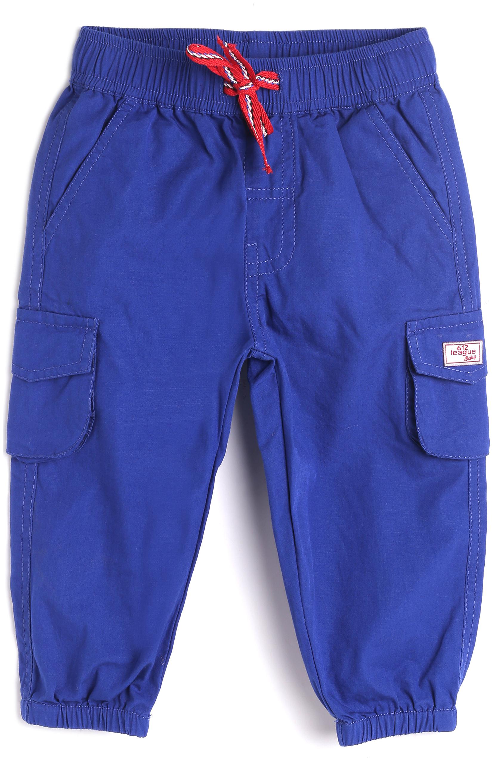 

612 League Baby boy Cotton Solid 3 4th - Blue