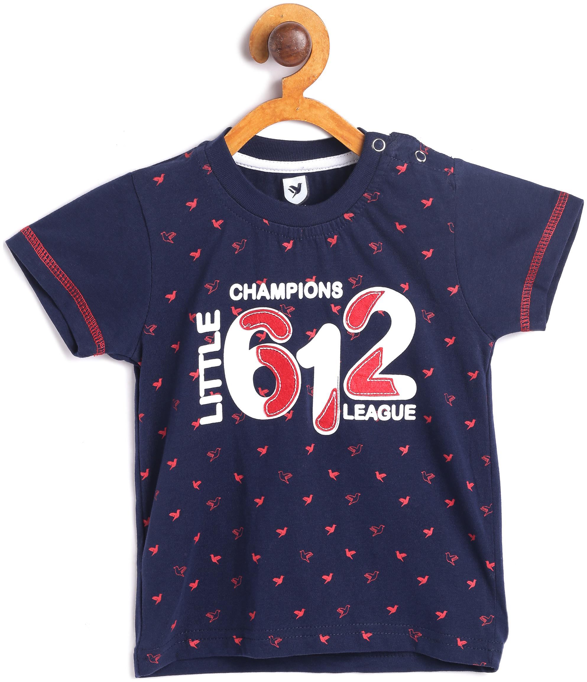 

612 League Cotton Printed T shirt for Baby Boy - Blue