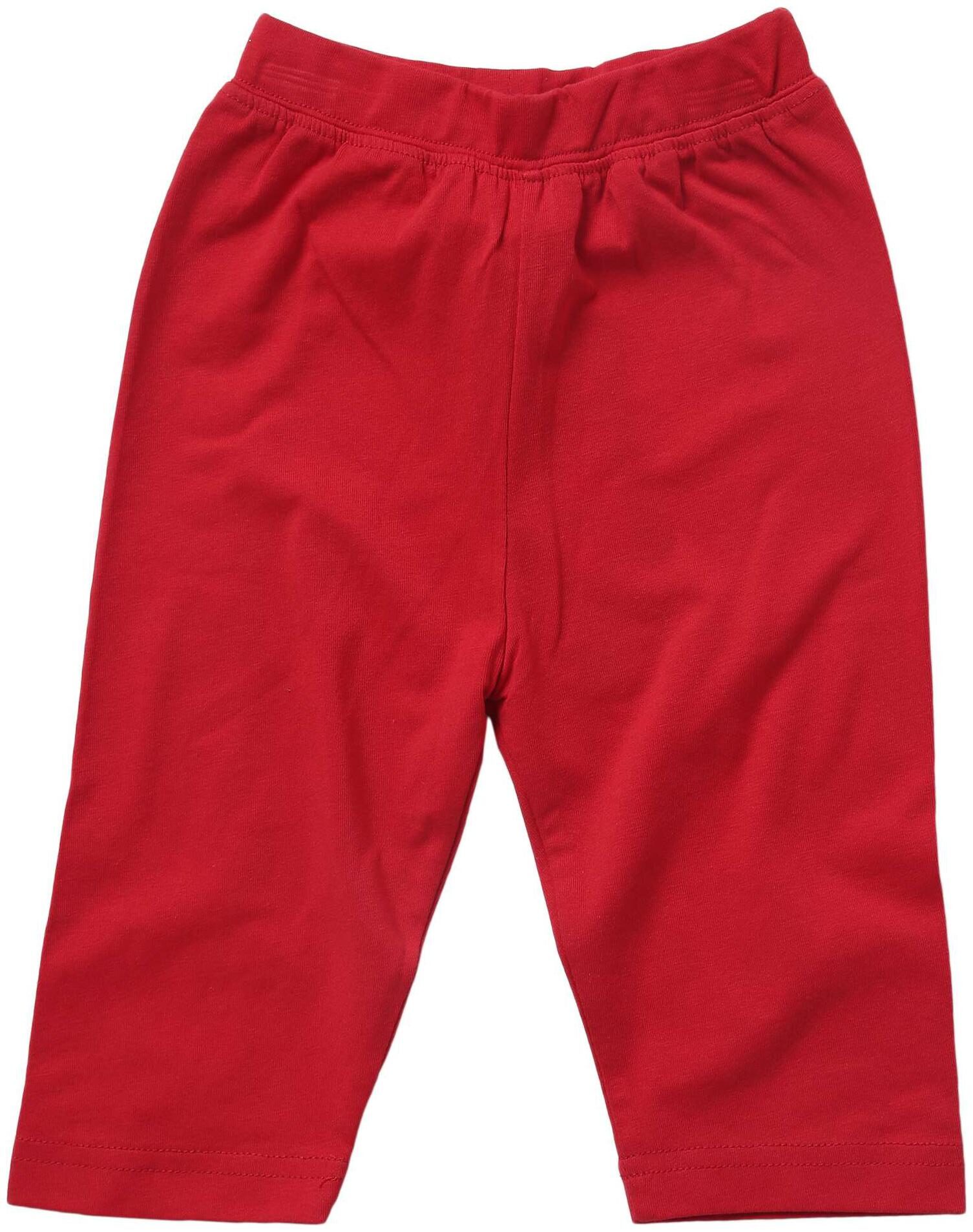 

612 League Baby girl Cotton Solid Leggings - Red