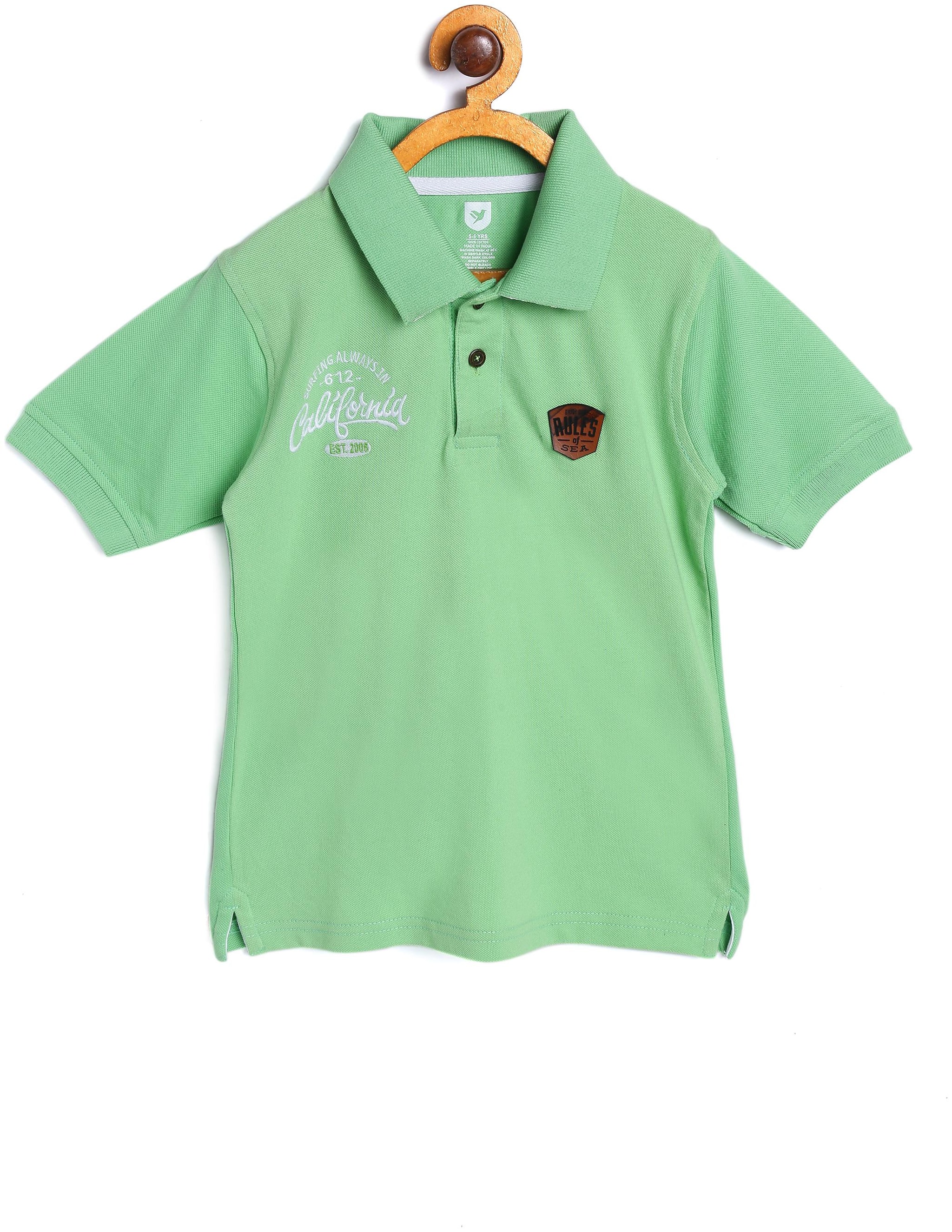 

612 League Boy Cotton Printed T-shirt - Green