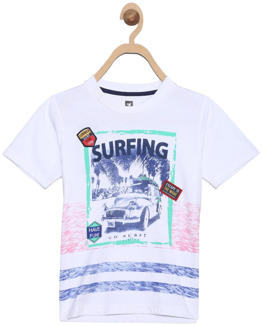 

612 League Boy Cotton Printed T-shirt - White