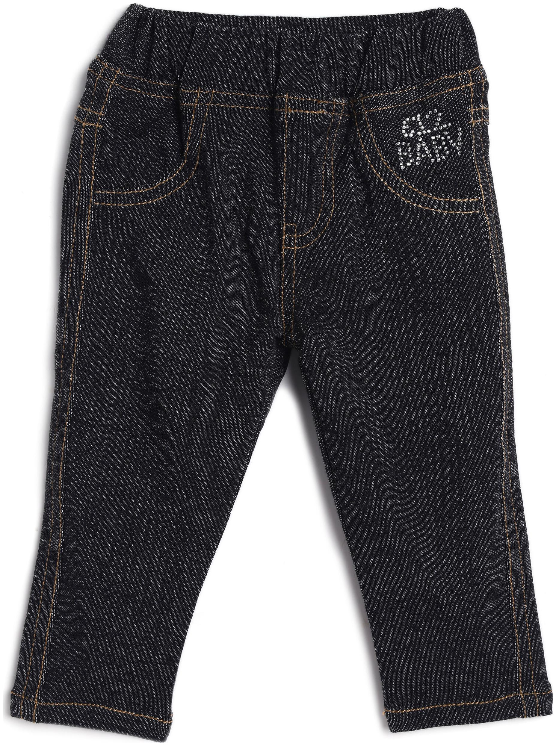

612 League Baby girl Cotton Solid Shorts - Black