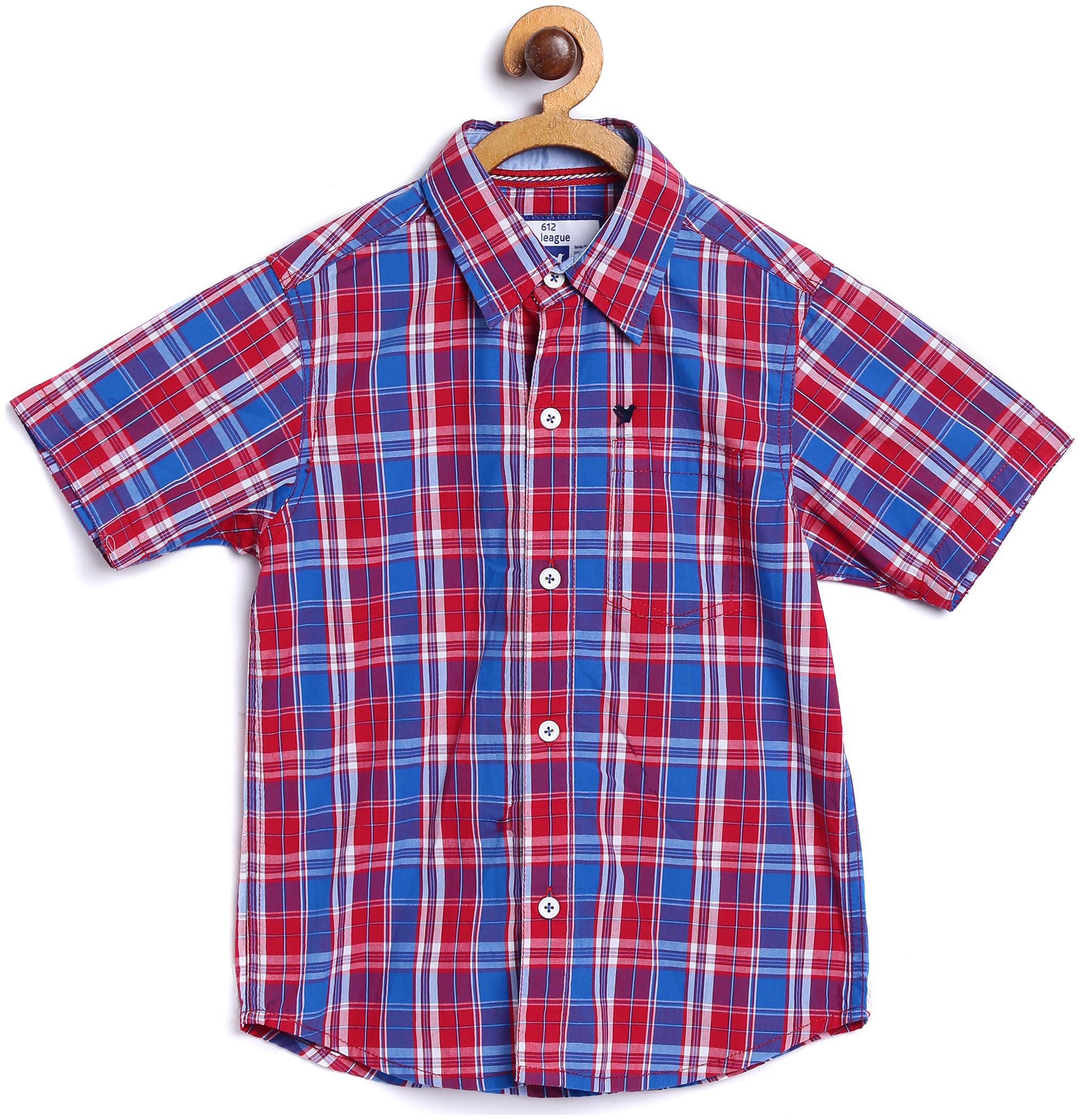 

612 League Boy Cotton Solid Shirt Multi