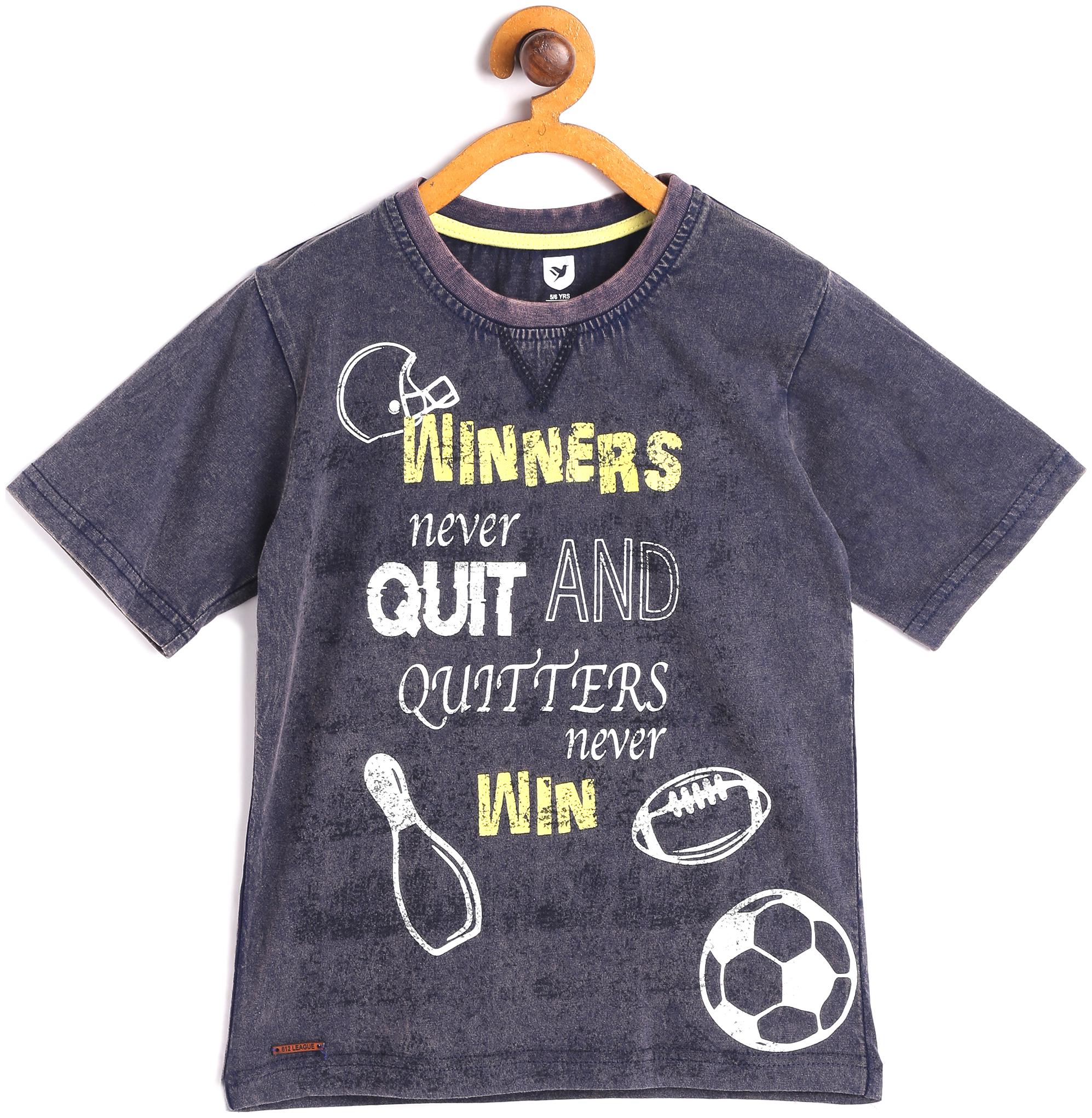 

612 League Boy Cotton Printed T-shirt - Beige