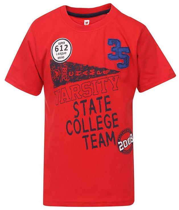 

612 League Boy Cotton Printed T-shirt - Red