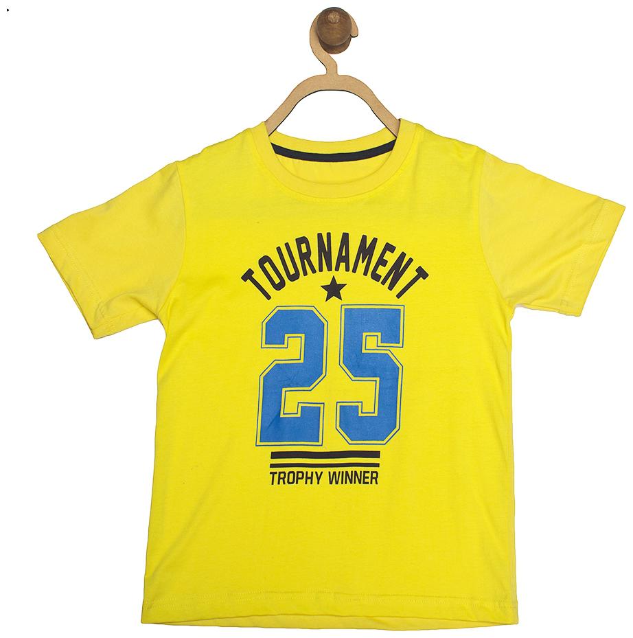 

612 League Boy Cotton Printed T-shirt - Yellow