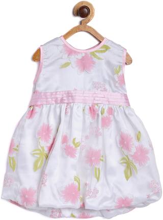 612 League Baby girl Cotton Printed Princess frock - Pink