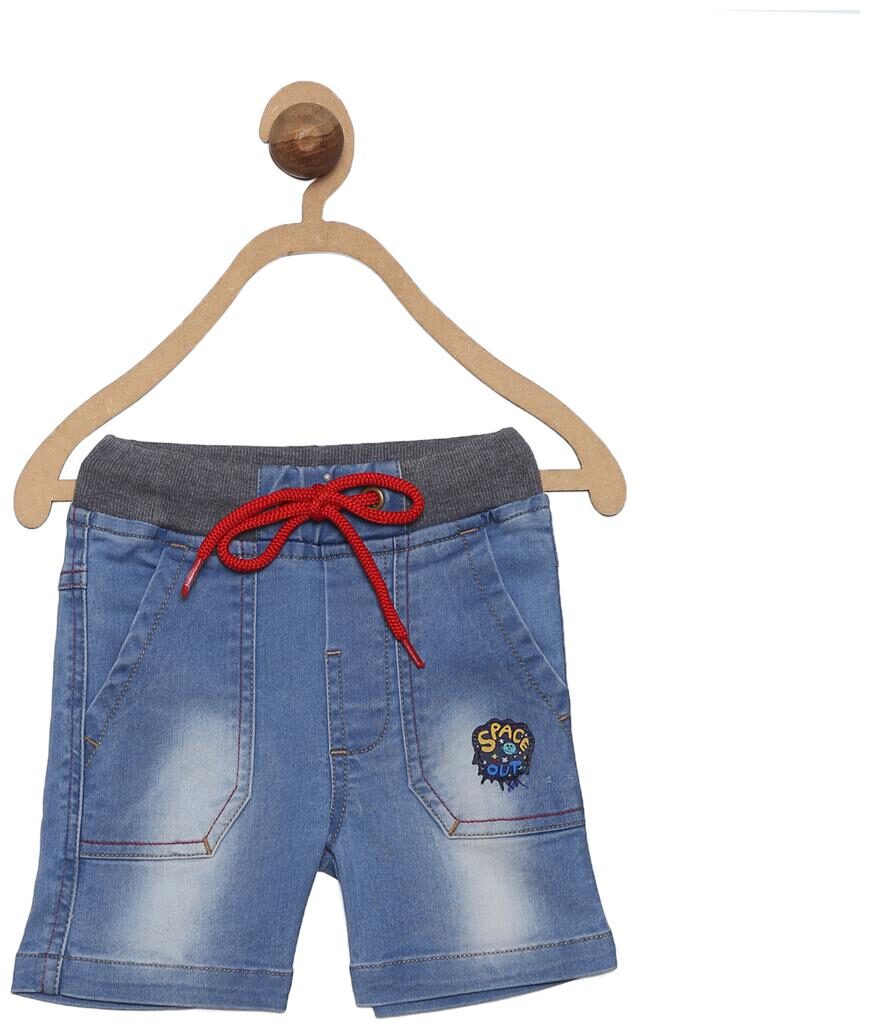 

612 League Baby boy Cotton Solid Capri - Blue