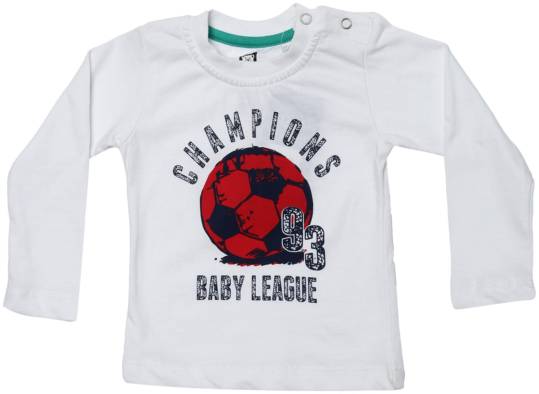 

612 League Cotton Self design T shirt for Unisex Infants - White