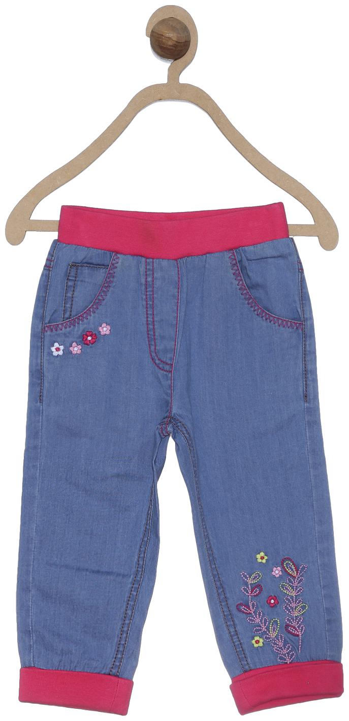 

612 League Baby girl Cotton Solid Shorts - Blue