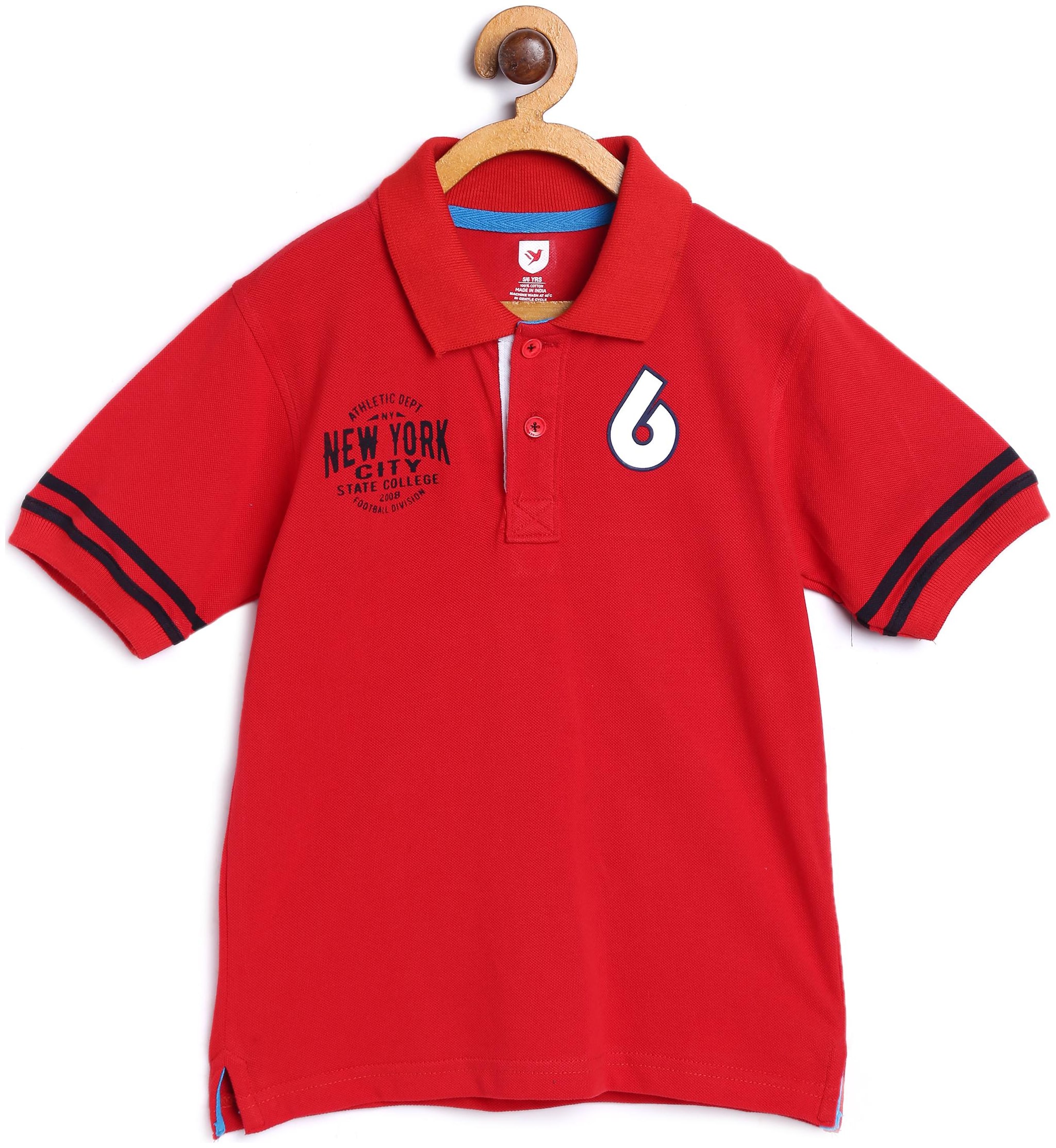

612 League Boy Cotton Printed T-shirt - Red