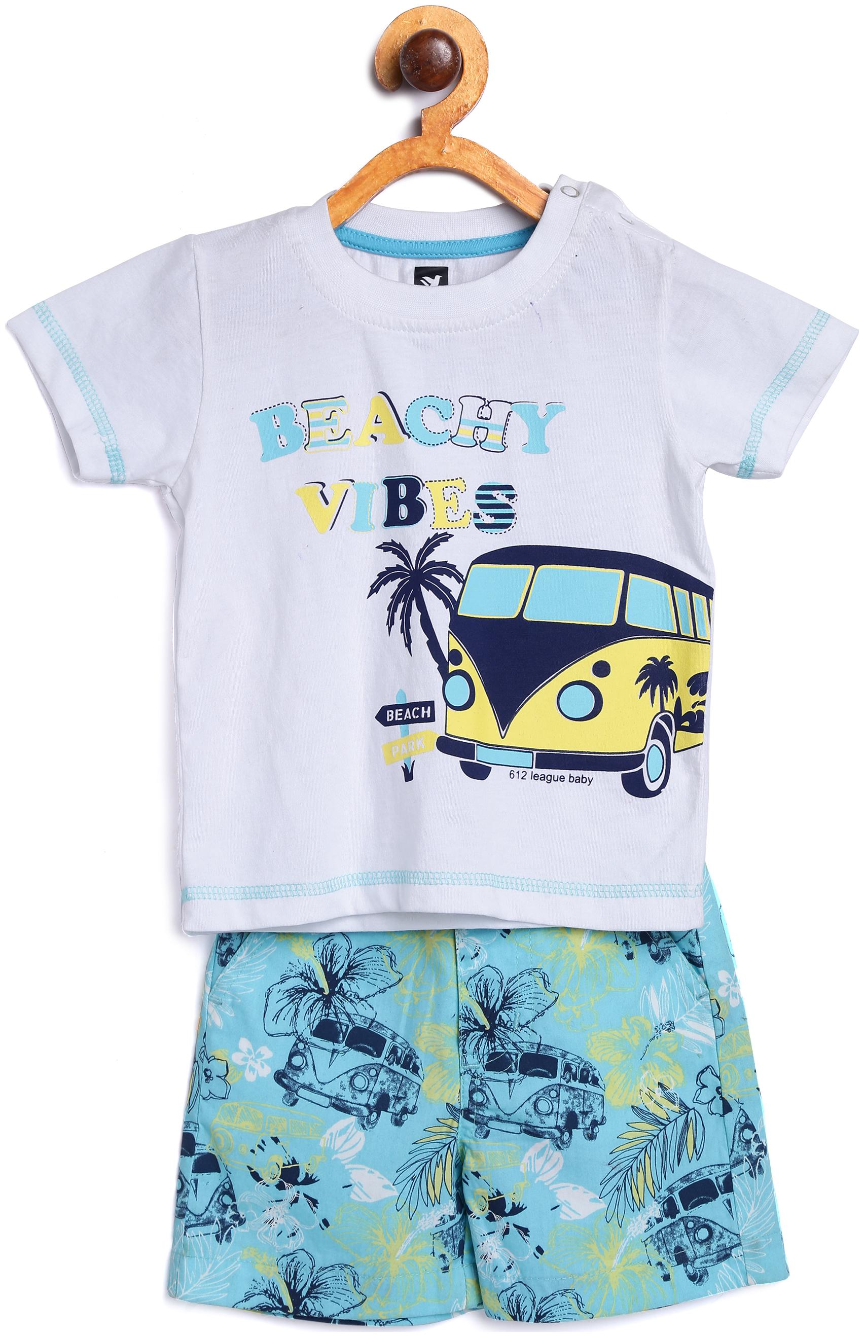 

612 League Baby boy Top bottom set - Blue