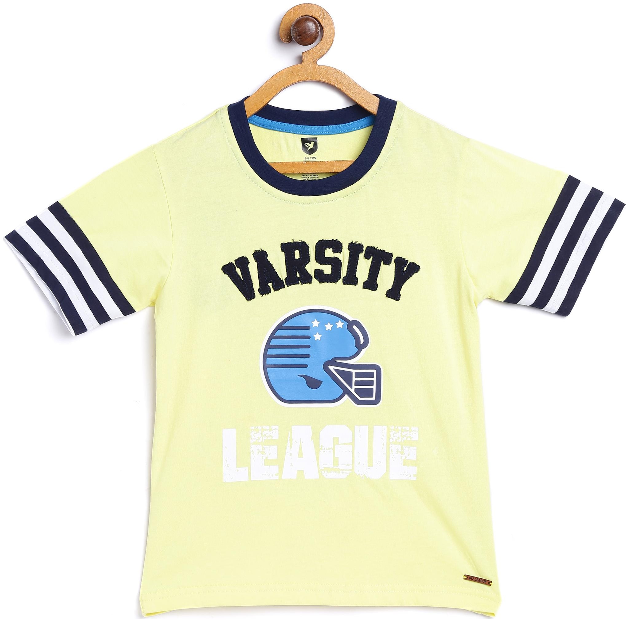 

612 League Boy Cotton Printed T-shirt - Yellow