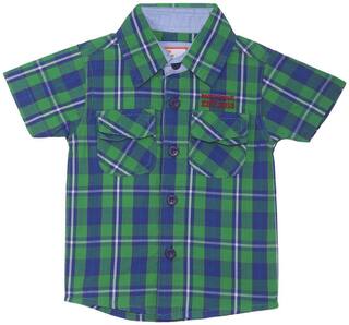 612 League Cotton Checked Shirt for Unisex Infants - Green