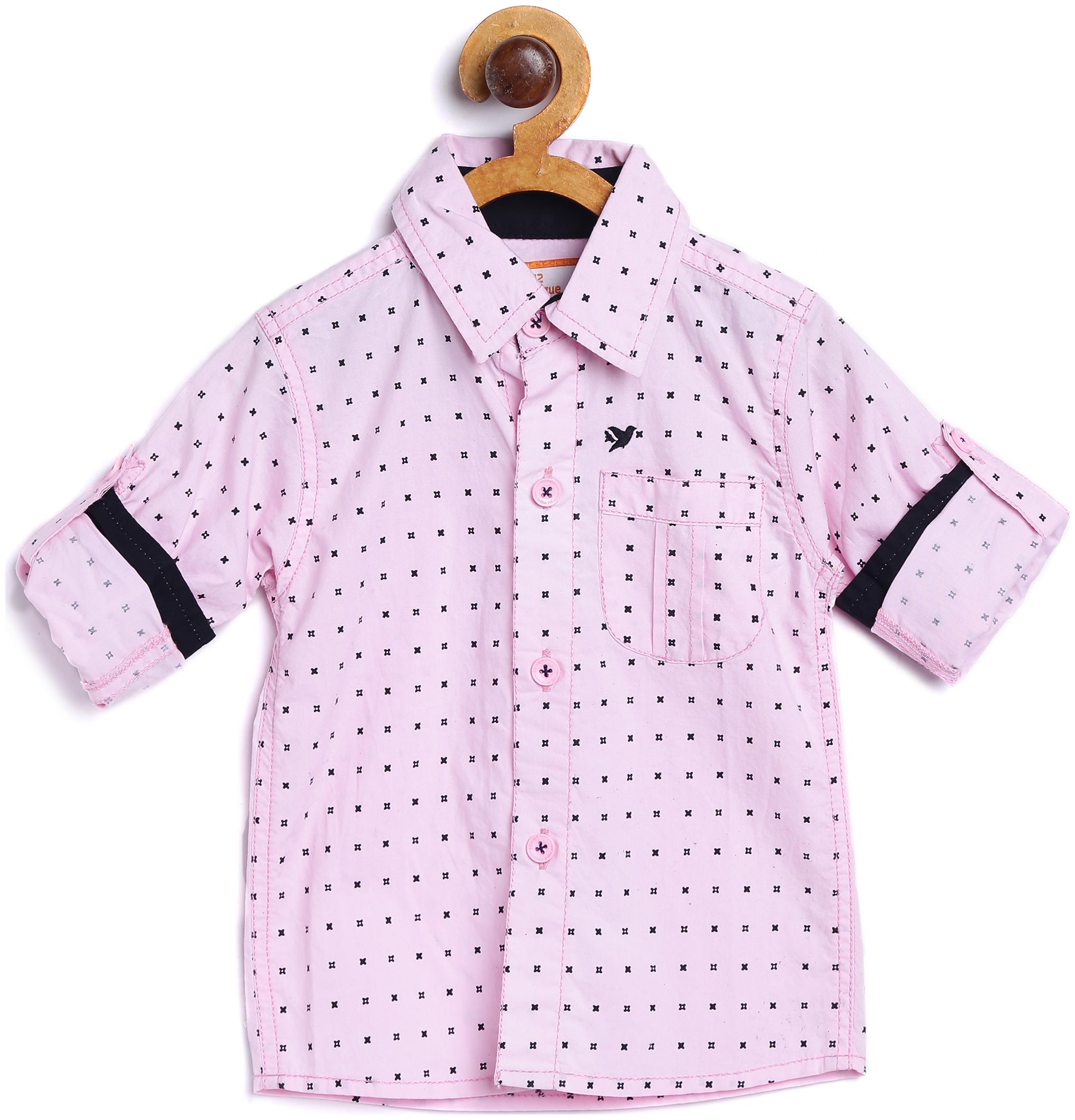 

612 League Cotton Printed Shirt for Baby Boy - Pink