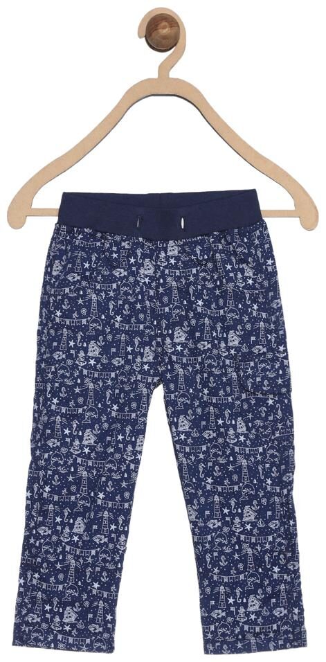 

612 League Baby girl Cotton Printed Trousers - Blue