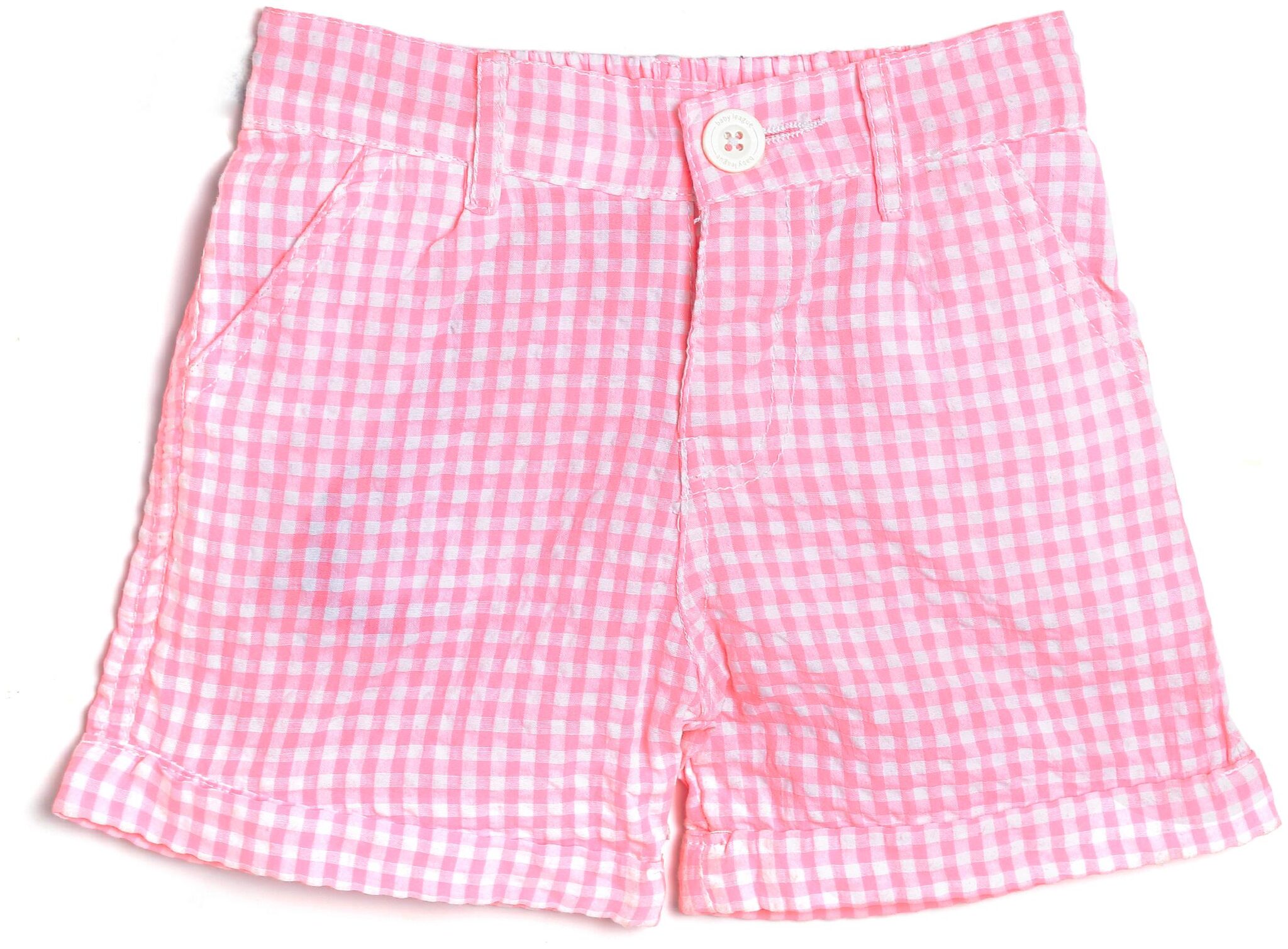 

612 League Baby girl Cotton Solid Shorts - Pink