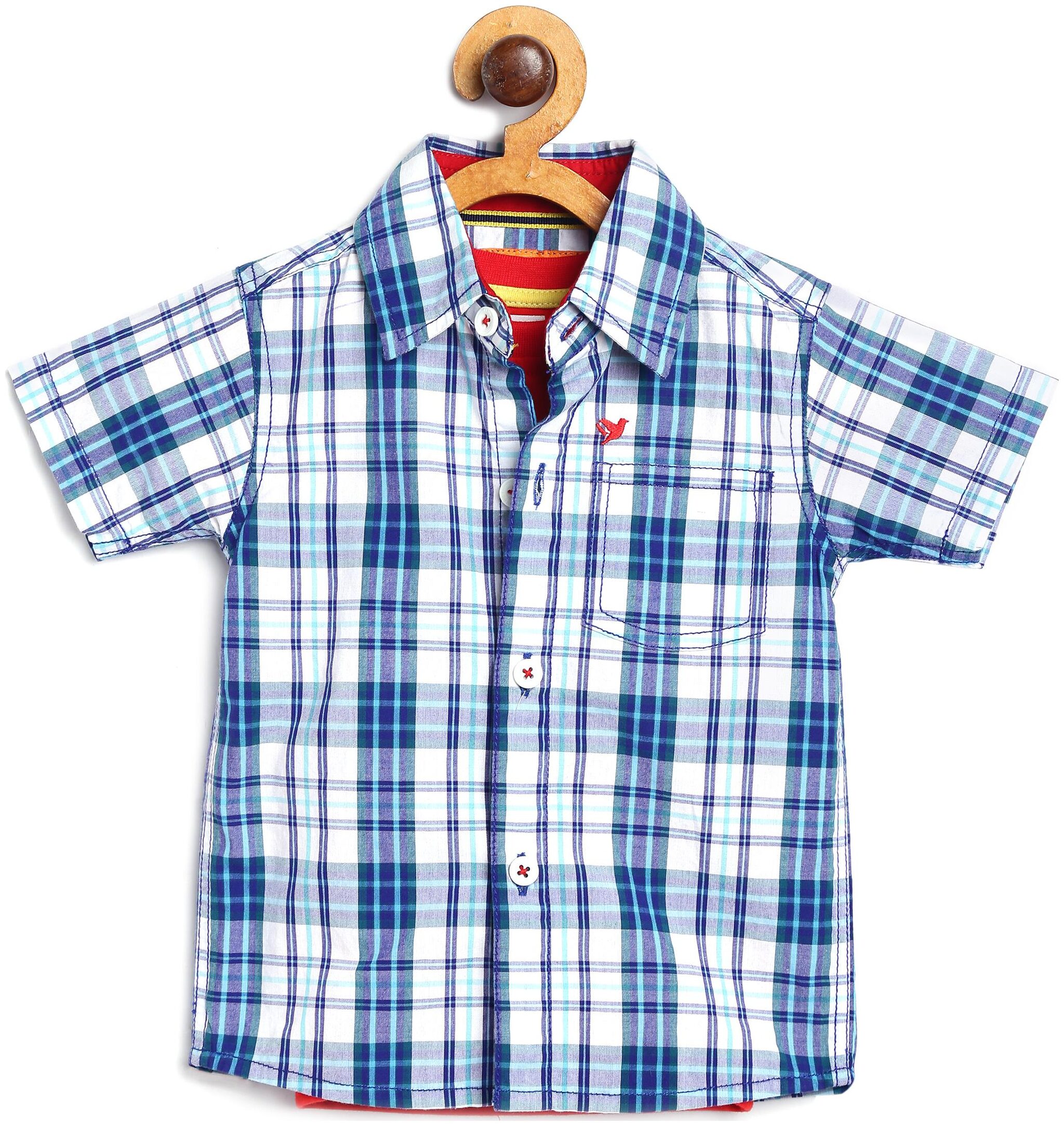 

612 League Cotton Printed Shirt for Baby Boy - White