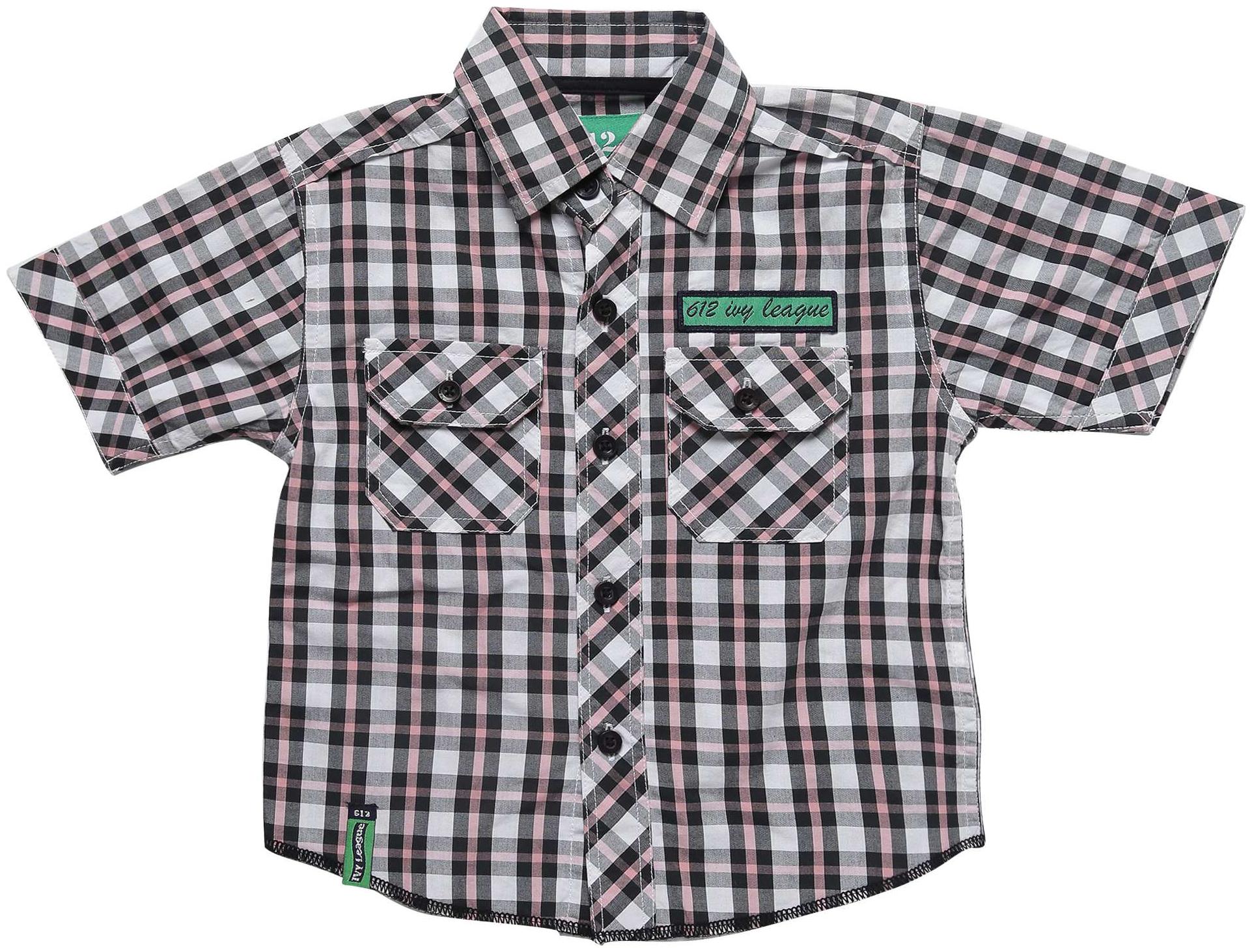 

612 League Boy Cotton Solid Shirt White