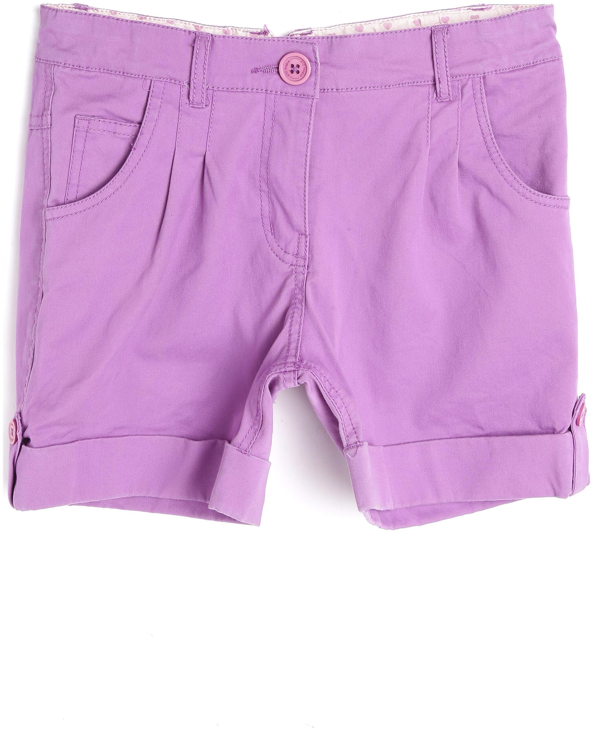 

612 League Girl Cotton Solid Regular shorts - Purple