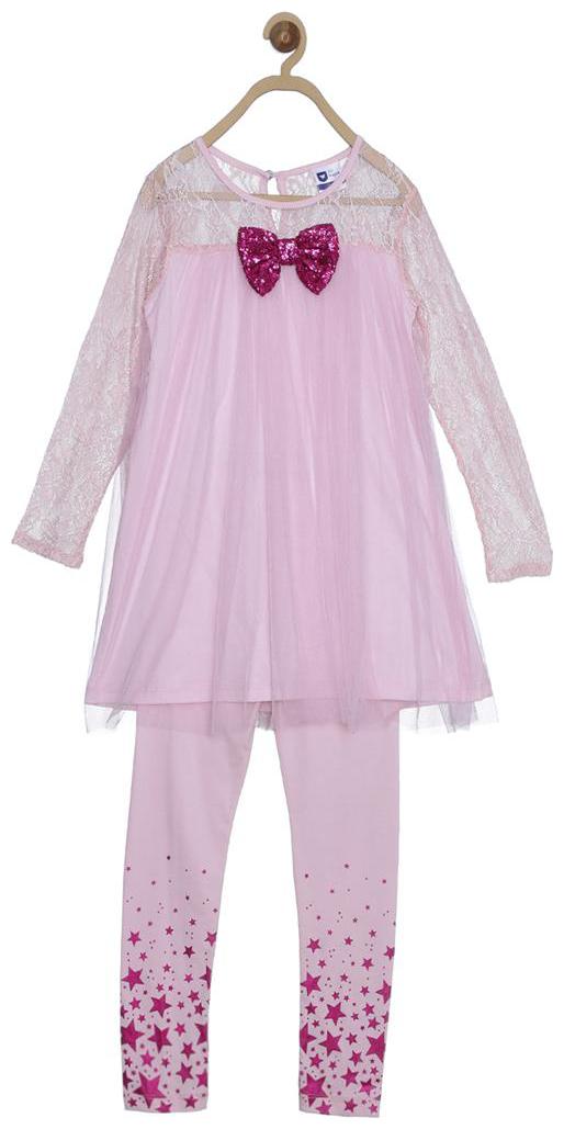 

612 League Purple Cotton 3 4th Sleeves Knee Length ( Pack of 1 )