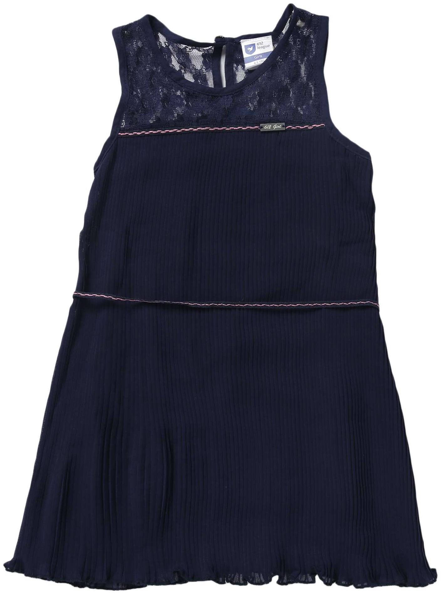 

612 League Blue Polyester Sleeveless Knee Length Princess Frock ( Pack of 1 )