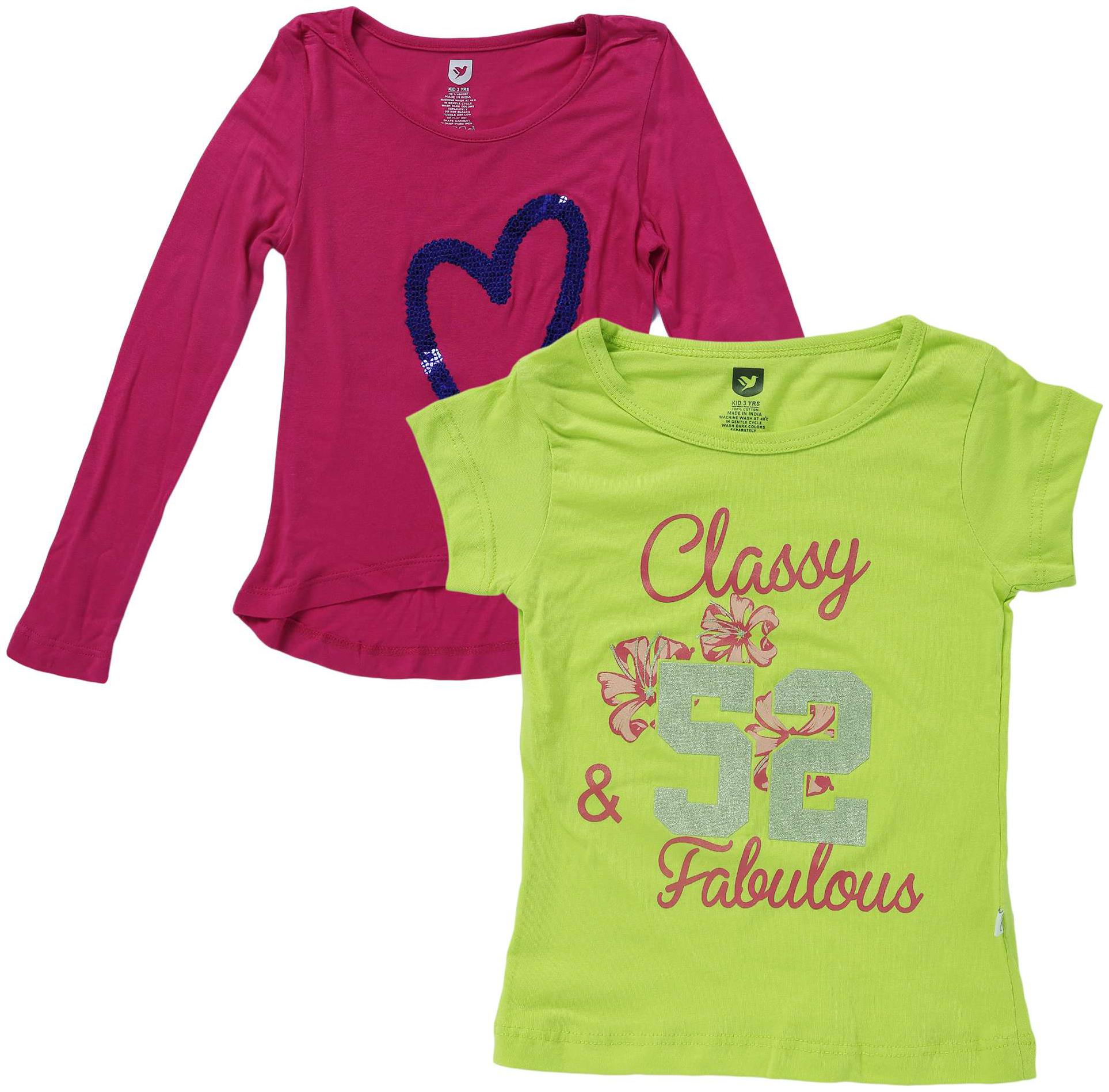 

612 League Girl Cotton Solid Top - Multi