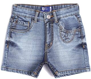 612 League Girl Cotton Printed Regular shorts - Blue