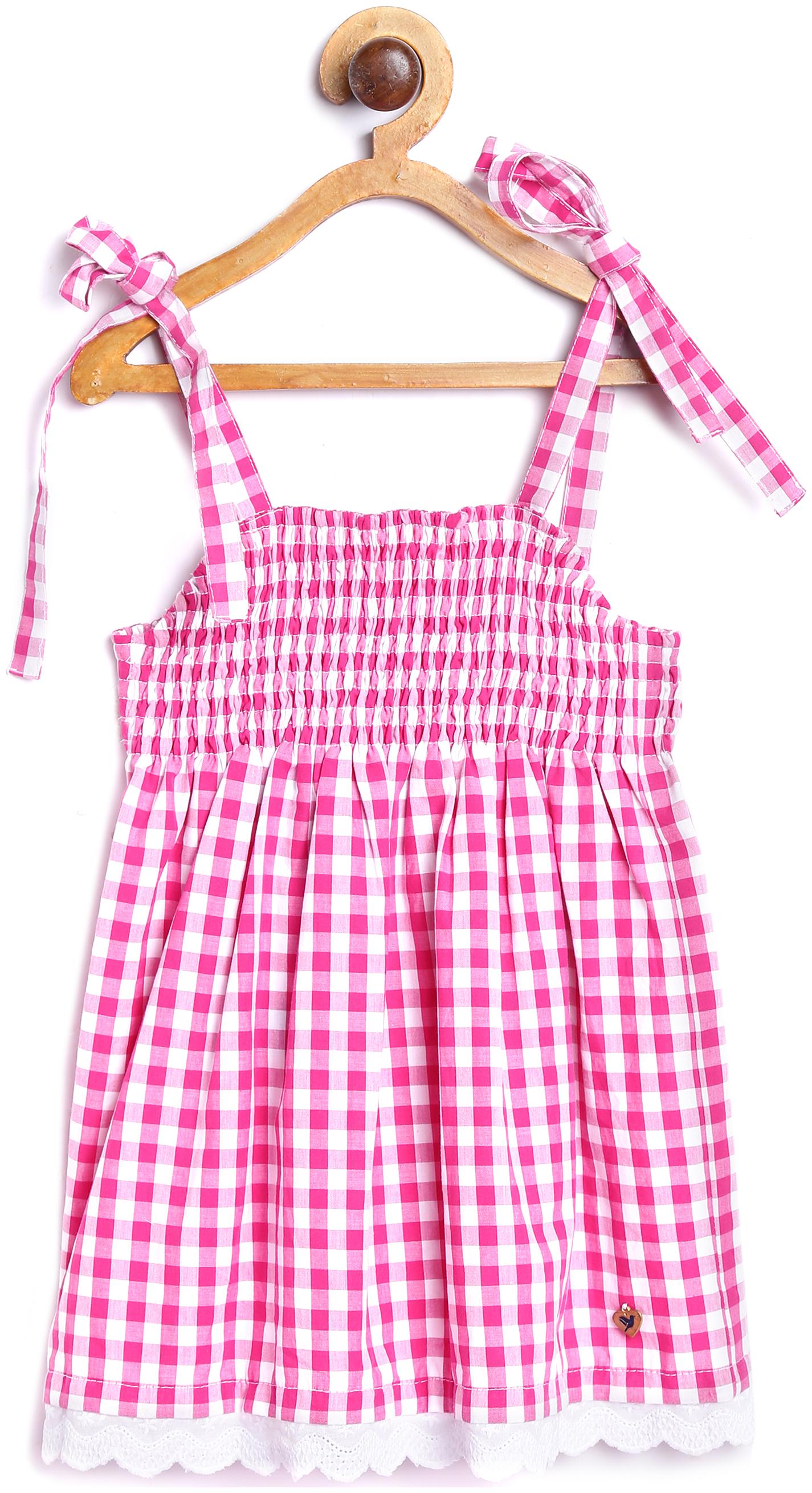 

612 League Girl Cotton Printed Top - Pink