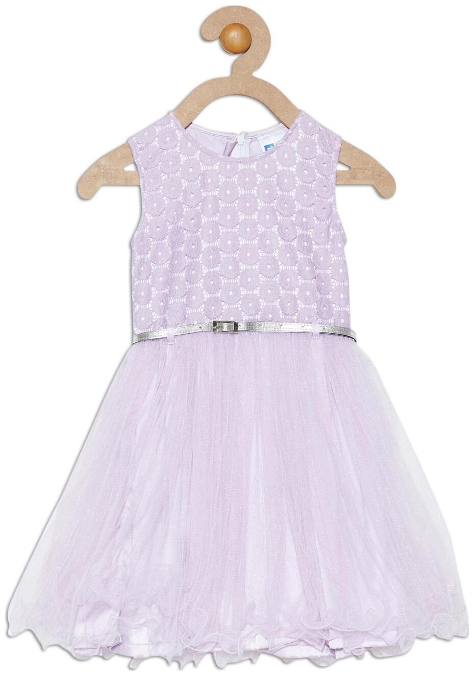 

612 League White Cotton Sleeveless Knee Length Princess Frock ( Pack of 1 )