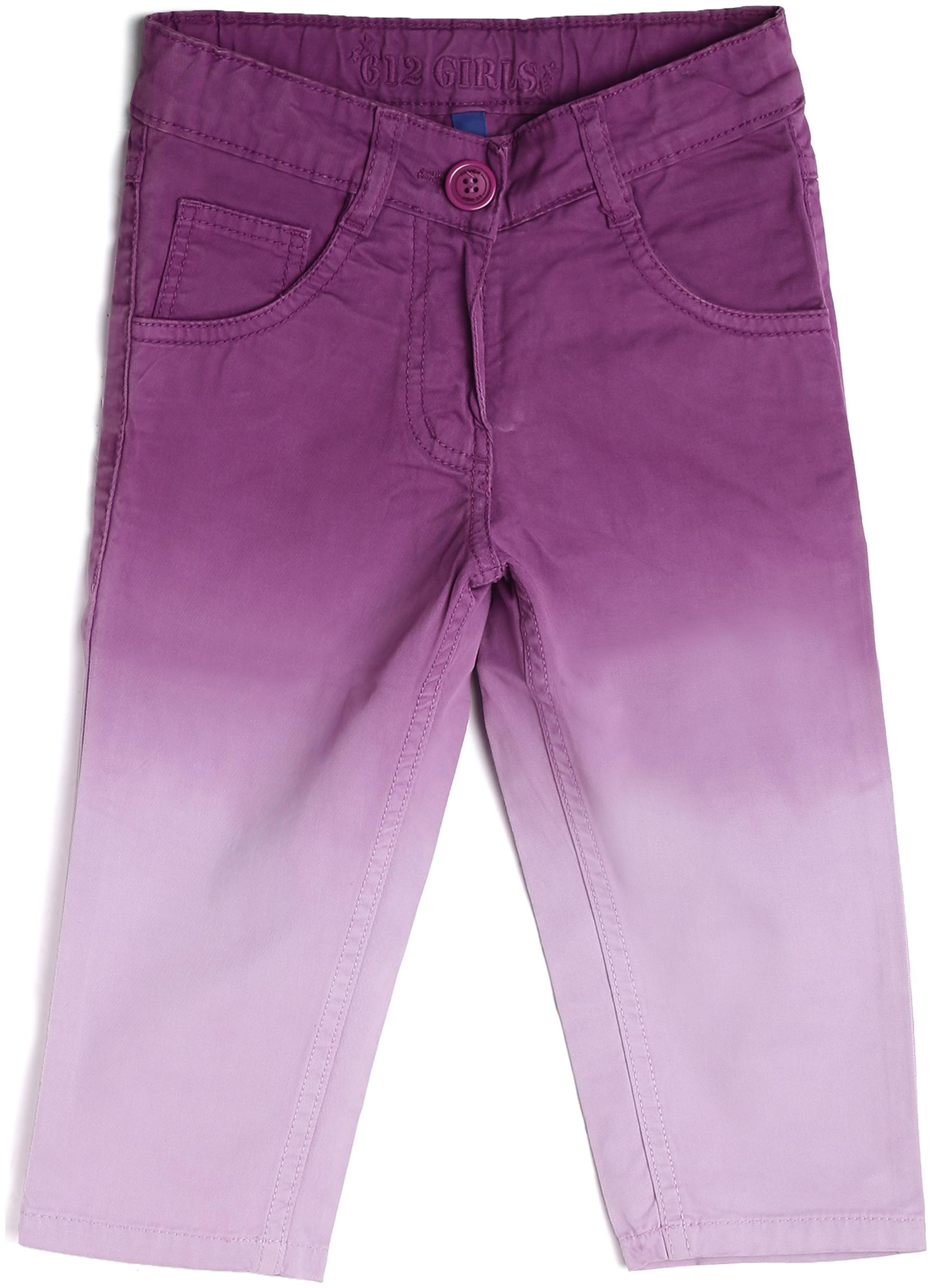 

612 League Girl Cotton Solid Regular shorts - Purple