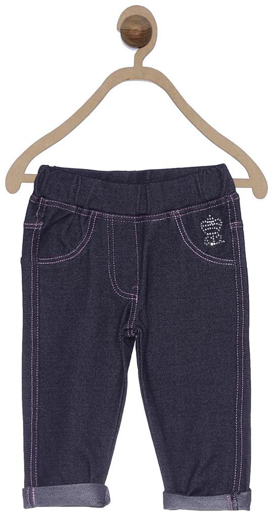 

612 League Baby girl Cotton Printed Jeans - White
