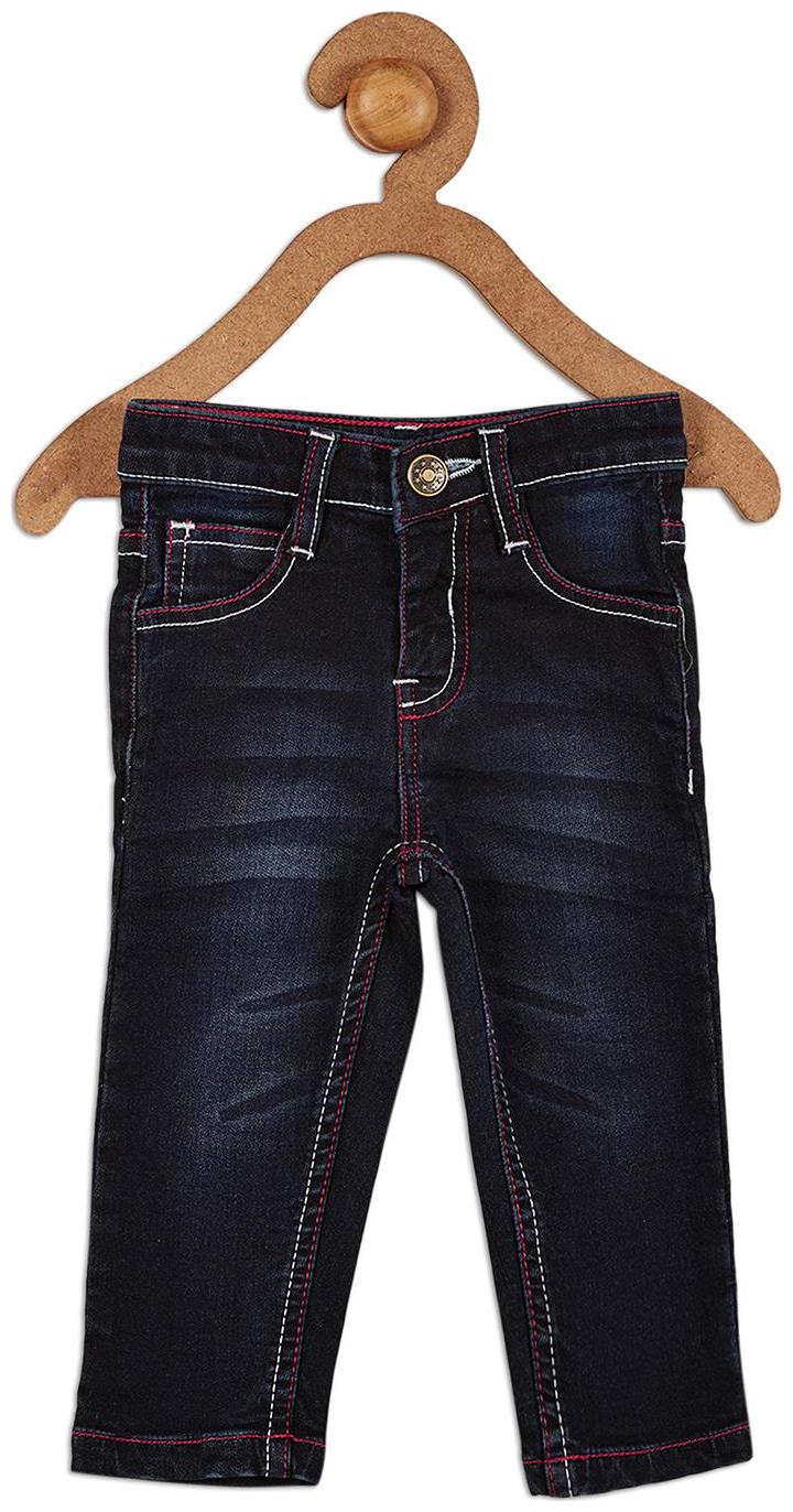

612 League Baby girl Cotton Solid Jeans - Black