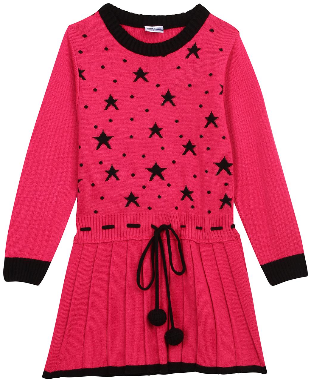 

612 League Pink Cotton Full Sleeves Knee Length Princess Frock ( Pack of 1 )