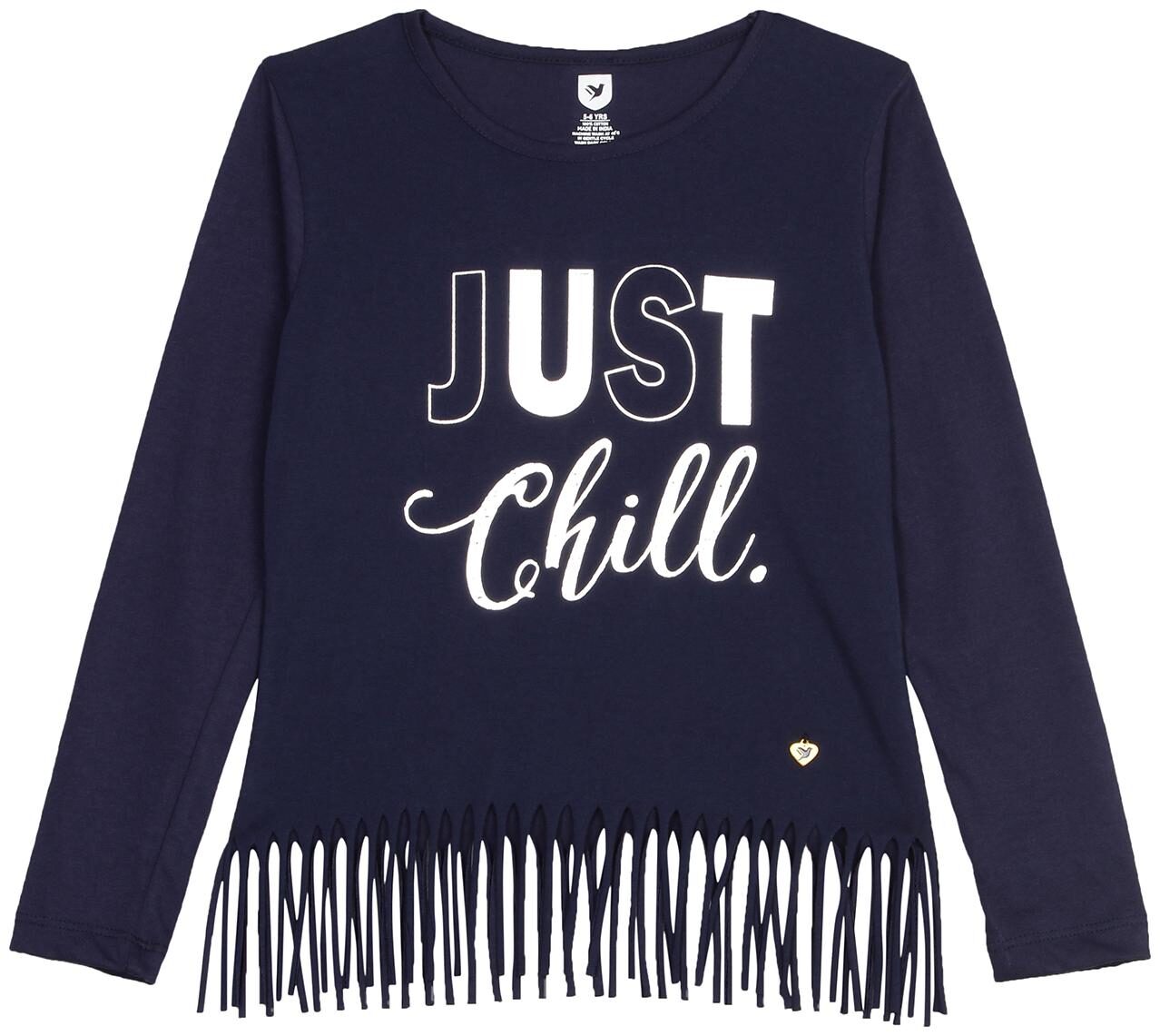 

612 League Girl Cotton Printed Top - Blue