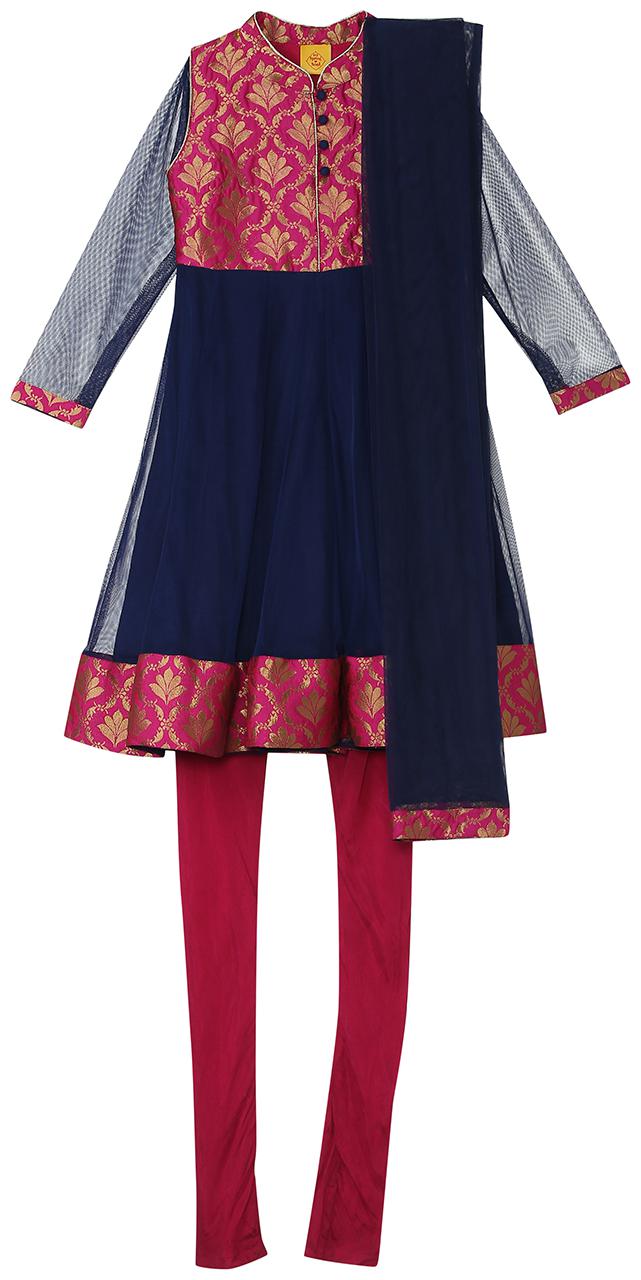 

612 League Girl s Cotton Printed Full sleeves Lehenga choli - Multi