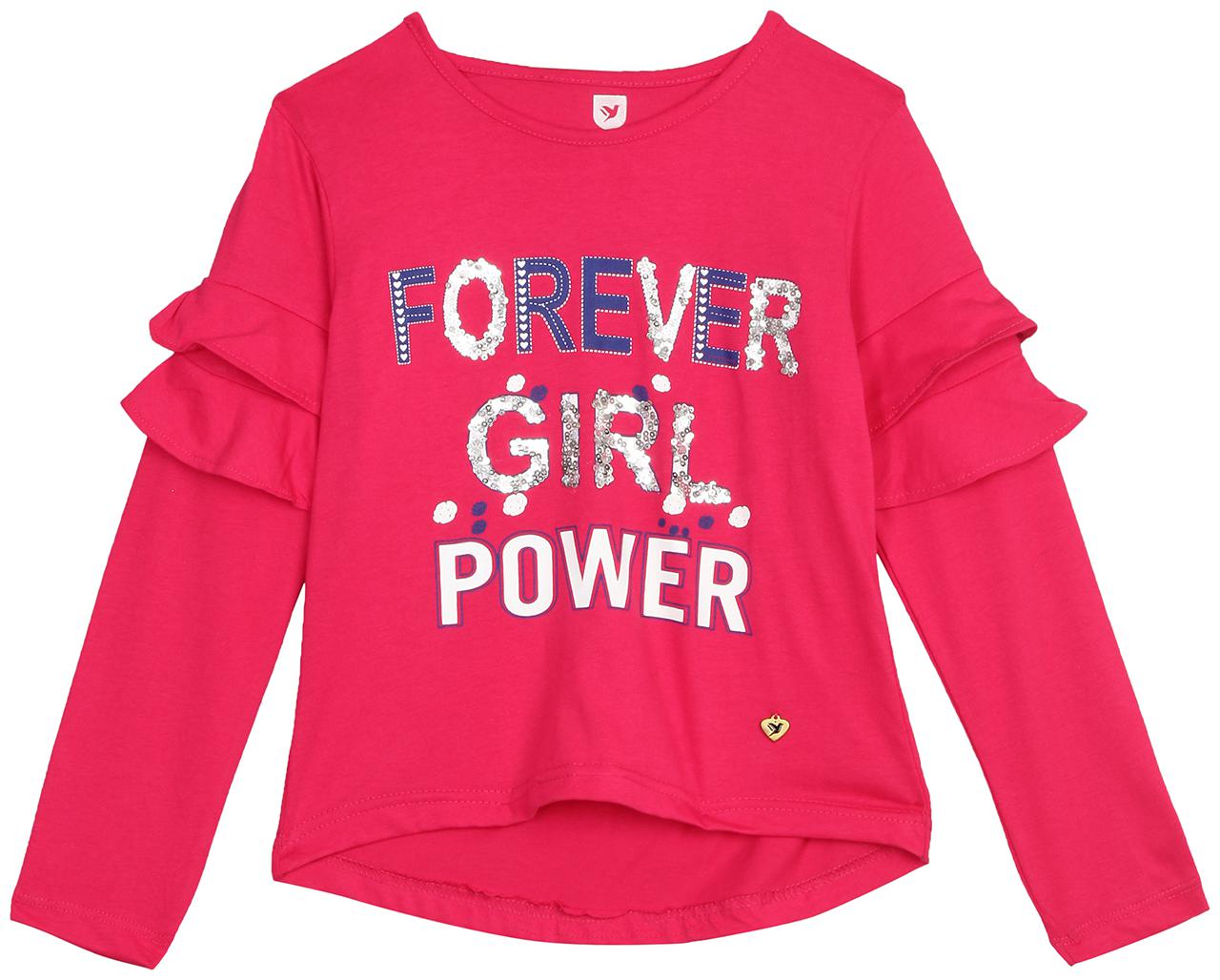 

612 League Girl Cotton Printed Top - Pink