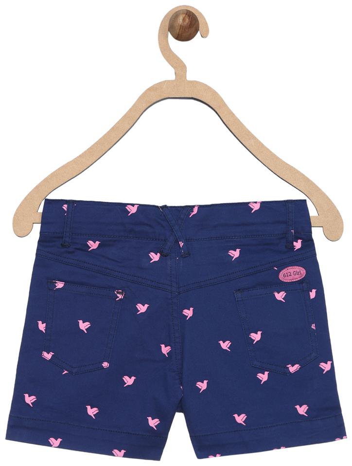 

612 League Girl Cotton blend Printed Regular shorts - Pink