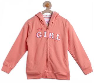 612 League Girl Cotton Solid Sweatshirt - Orange