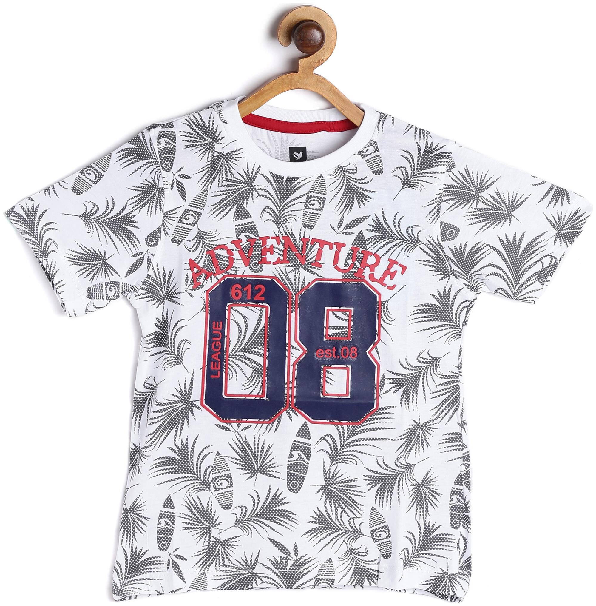 

612 League Boy Cotton Printed T-shirt - White