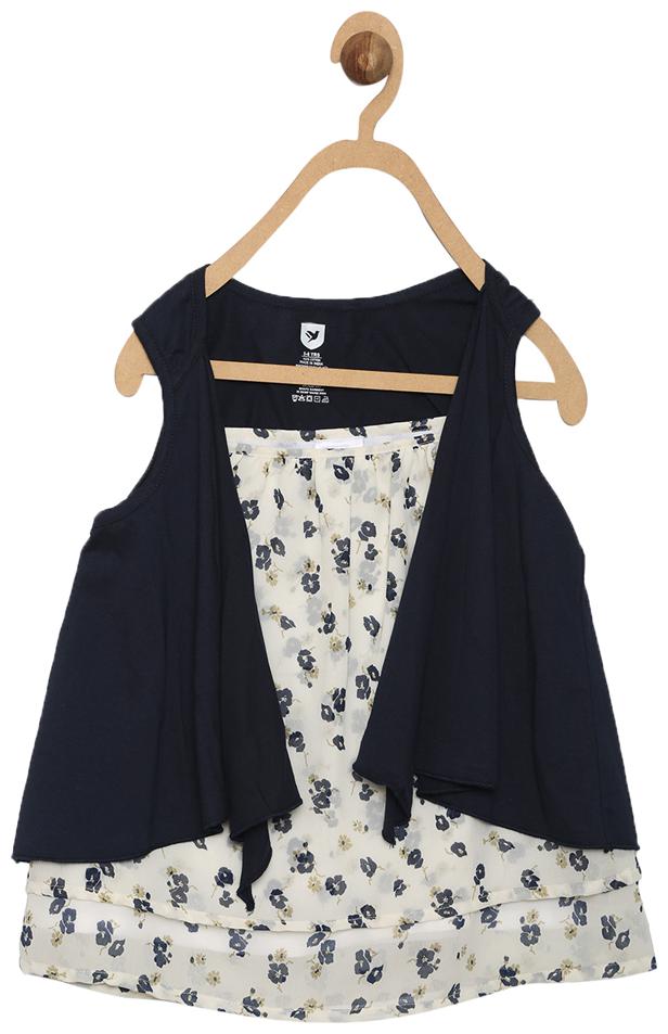 

612 League Girl Cotton Solid Top - White