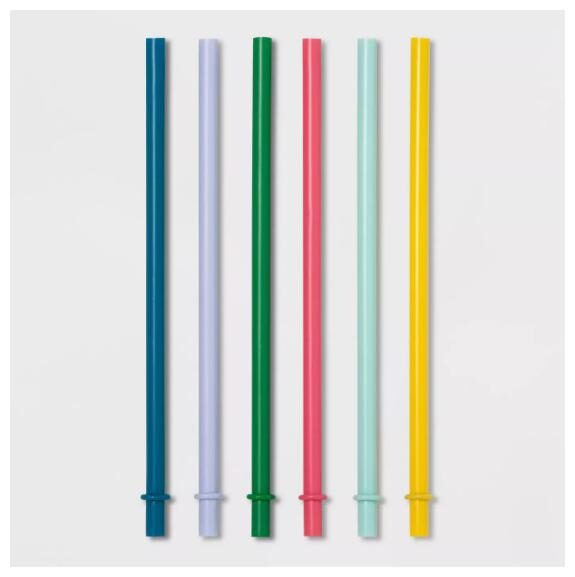 

8 6pk Plastic Kids Straws - Pillowfort