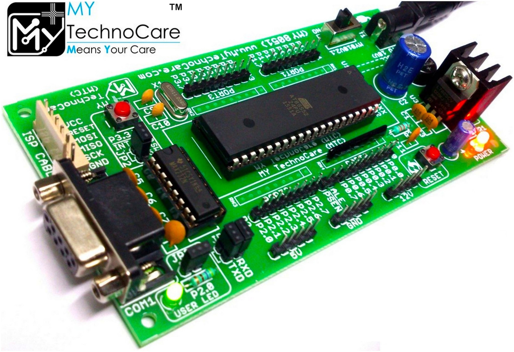 

8051 Microcontroller Kit DIY Project Development Board with Atmel AT89S52 MAX232 IC RS232 MY TechnoCare FREE SHIPPING