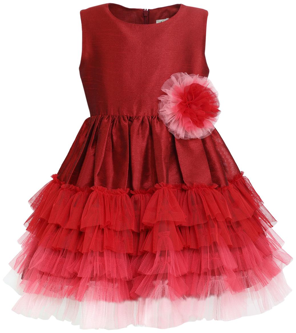 

A Little Fable Red Polyester Blend Sleeveless Knee Length Princess Frock ( Pack of 1 )