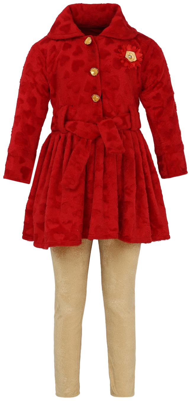

Aarika Baby girl Top bottom set - Red