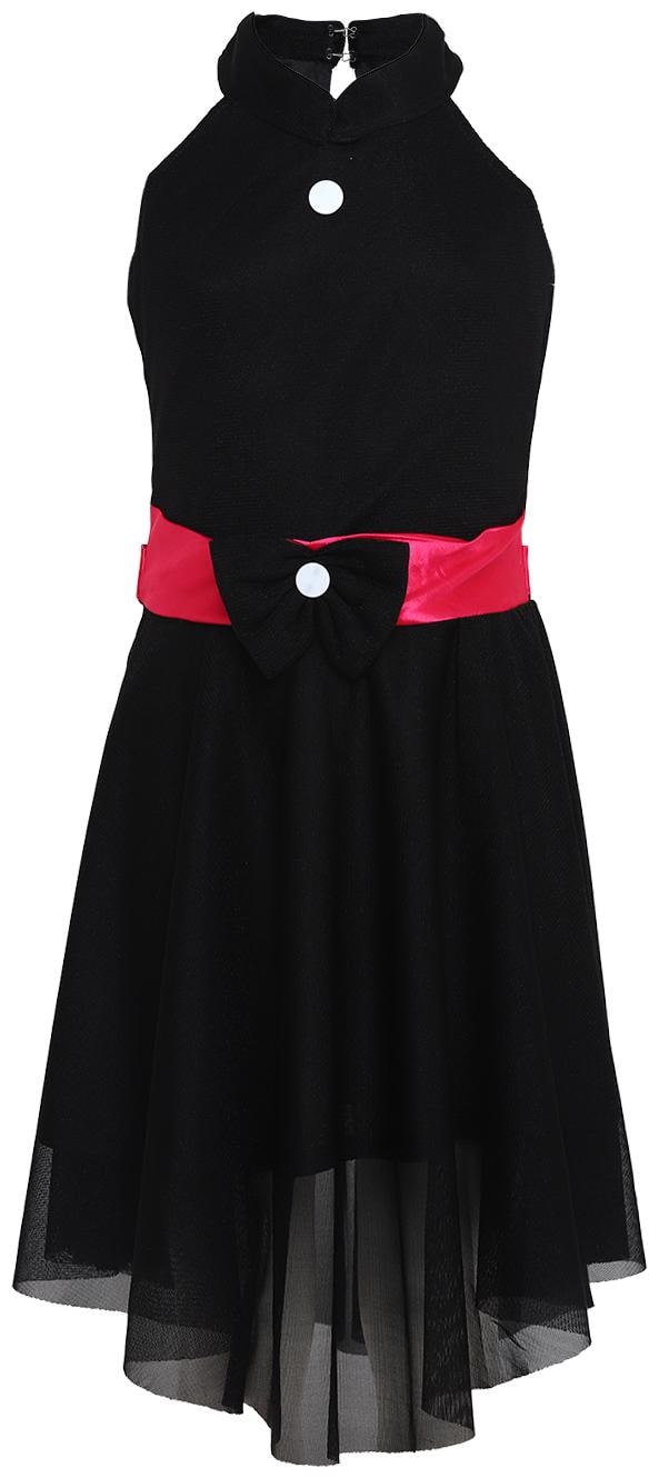 

Aarika Black Nylon Sleeveless Knee Length Collar Frock ( Pack of 1 )