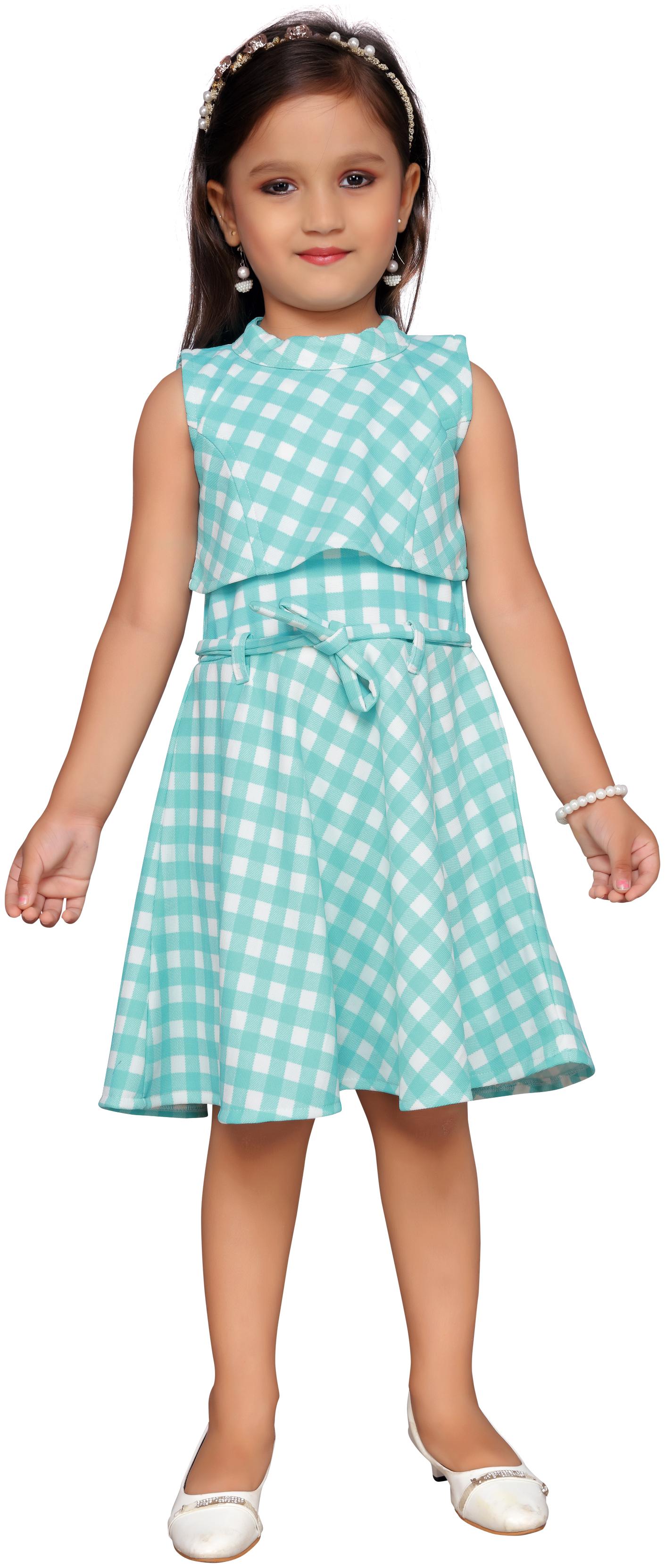 

Aarika Blue Nylon Sleeveless Knee Length Princess Frock ( Pack of 1 )
