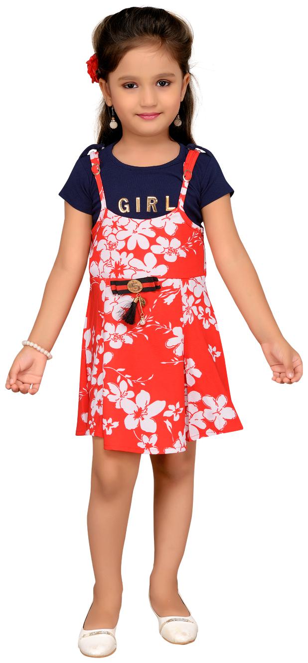 

Aarika Girl Nylon Top Bottom Set - Multi