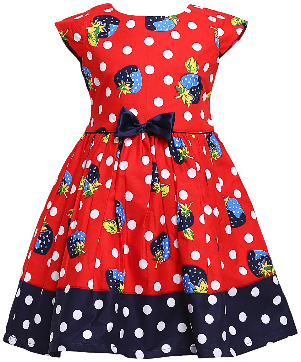 

Aarika Red Cotton Sleeveless Knee Length Princess Frock ( Pack of 1 )